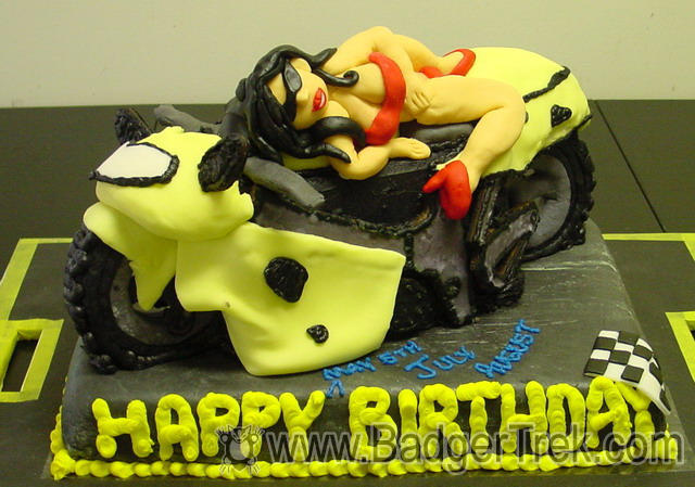 Motorcycle Birthday Cake